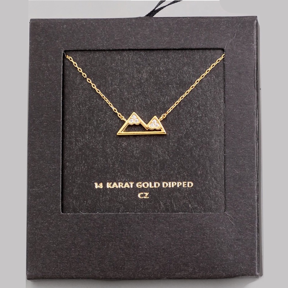Mountain Peaks Pendant Necklace 14Karat Gold - Picture 2 of 5